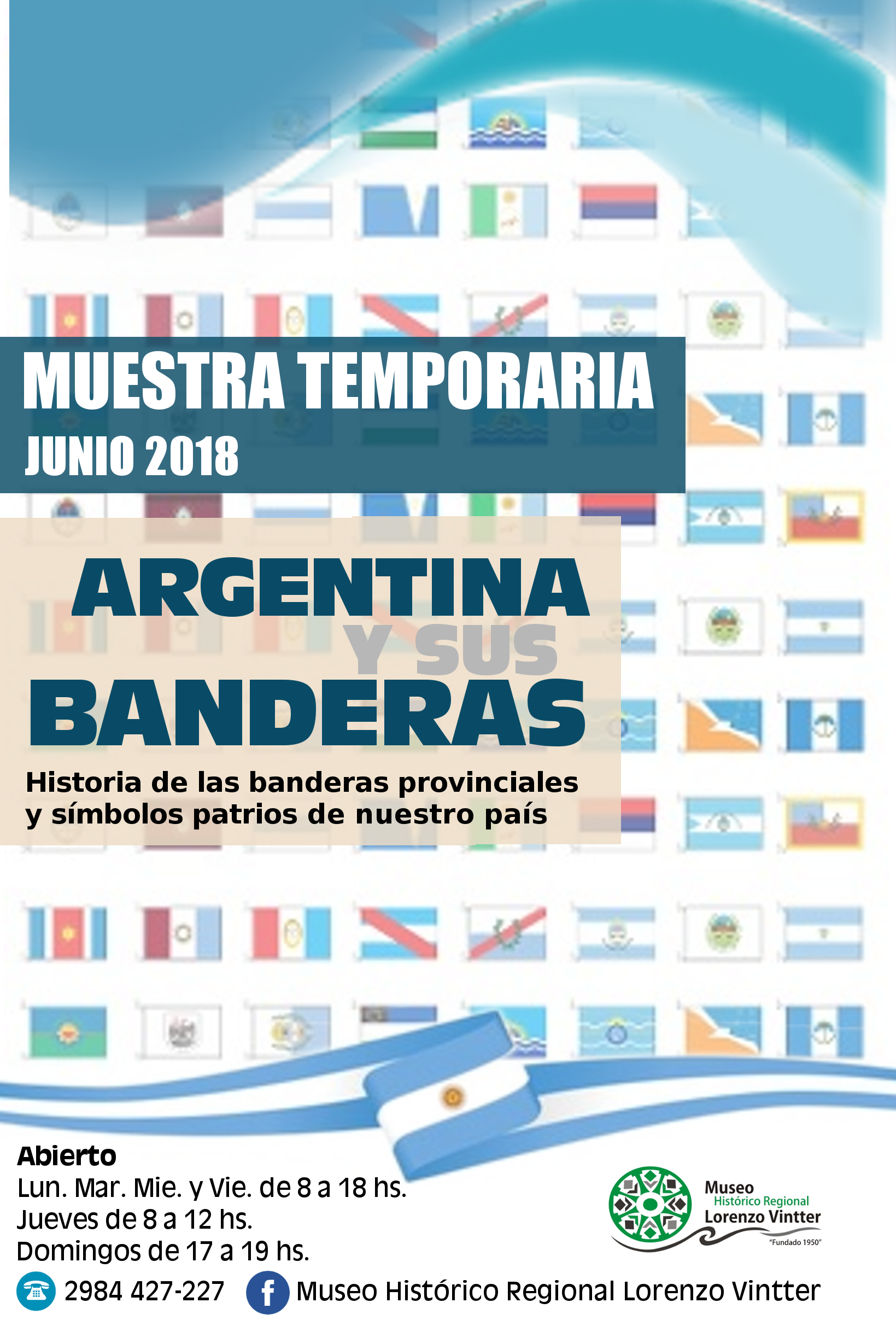 Muestra de Banderas Argentinas en el Museo Vintter 